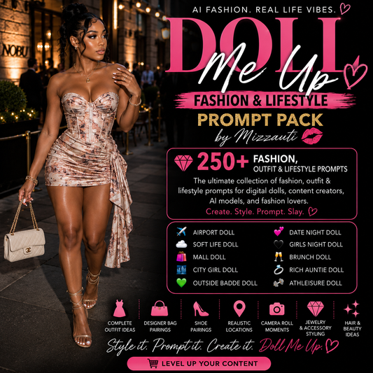 The Doll Me Up Outfit & Scene Prompt Pack