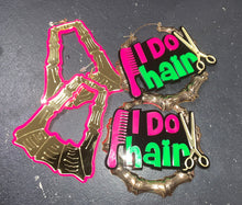 Load image into Gallery viewer, I Do Hair Acrylic Bamboo Earrings
