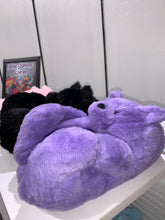 Load image into Gallery viewer, Lavender Teddy Bear Slippers
