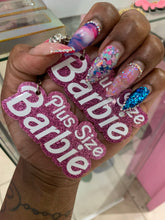 Load image into Gallery viewer, Plus Size Barbie Glitter Keychain
