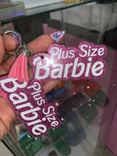 Load image into Gallery viewer, Plus Size Barbie Glitter Keychain
