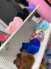 Load image into Gallery viewer, Lavender Teddy Bear Slippers
